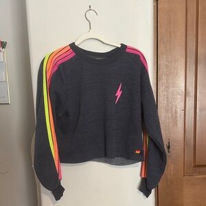 aviator nation cropped crewneck